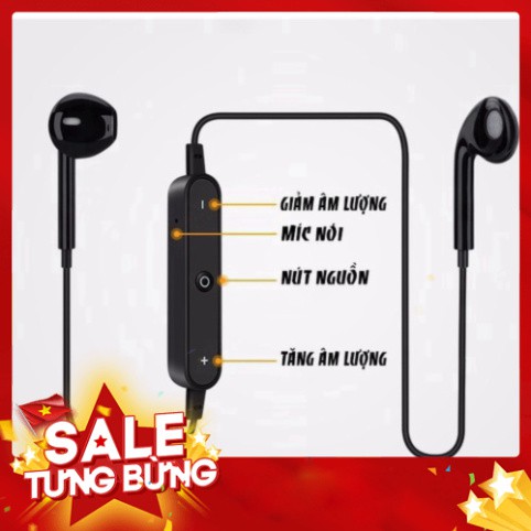 [FREE SHIP] 💥[GIÁ HỦY DIỆT]💥Tai nghe bluetooth thể thao không dây S6 ĐẸP- NHỎ GỌN- ÂM THANH CỰC HAY 💥SIÊU RẺ💥