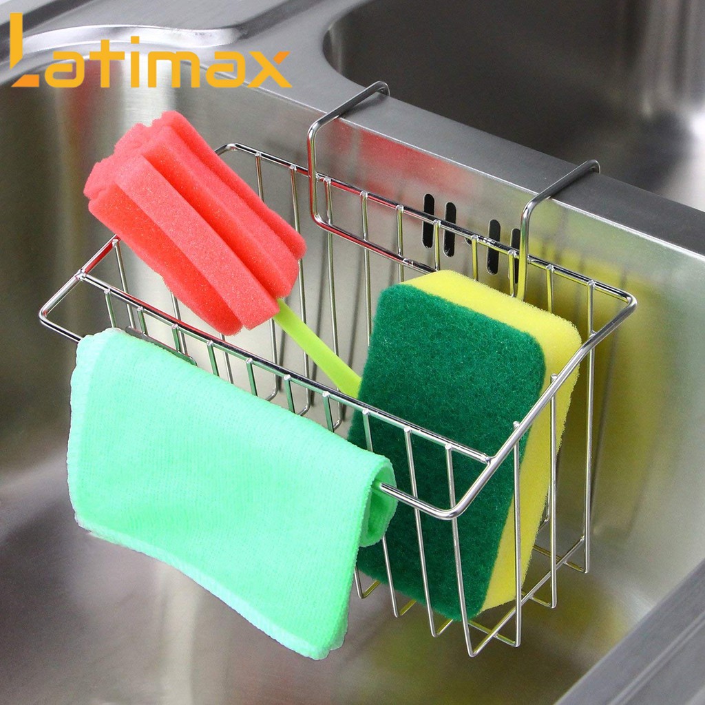 Kệ Để Giẻ Rửa Chén Bát Gắn Thành Chậu Rửa Inox 304 Latimax KRC5