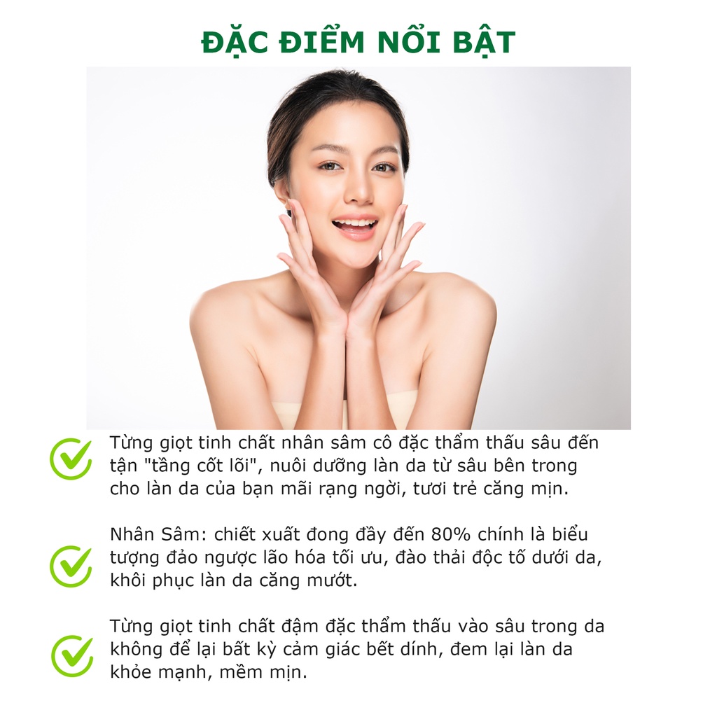Serum mq skin tái tạo da nhân sâm cao cấp không sưng phục hồi da hư tổn repair Serum premium 80ml