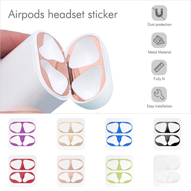 Miếng dán chống bụi s bảo vệ cho hộp sạc tai nghe Airpods 1/2 và Pro - Mr.Case