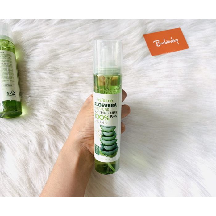 XỊT KHOÁNG LA FERME ALOE VERA MOISTURE SOOTHING 120ML