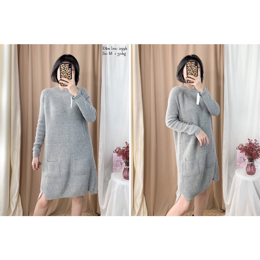Đầm len thu - đông 2 hand
