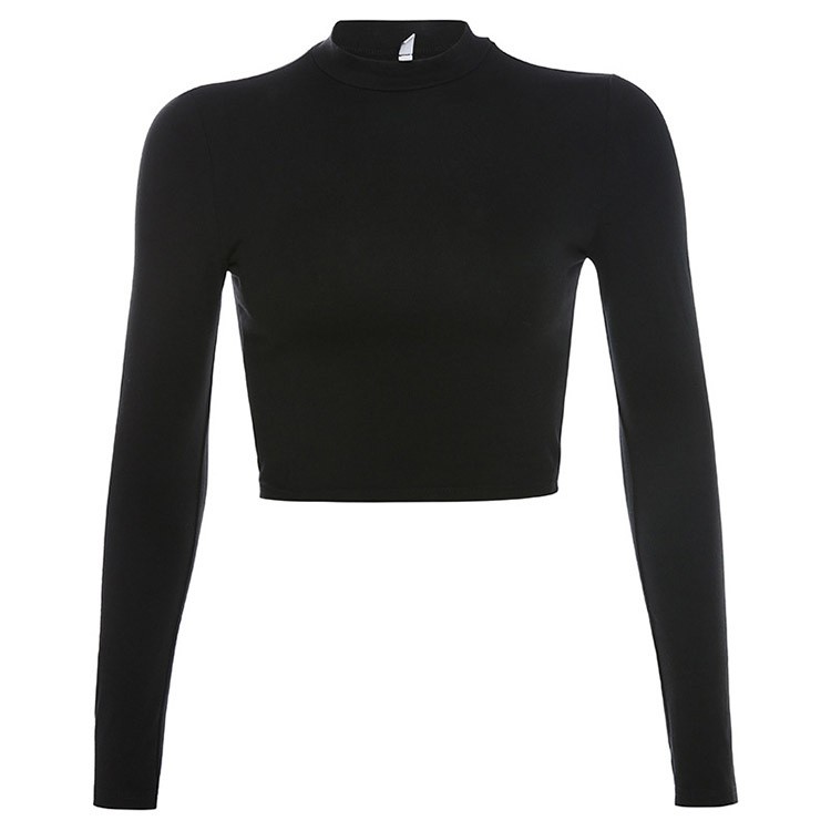 áo croptop [HOT Trend] croptop nữ cổ lọ tay dài croptop sexy chuẩn form ôm eo CT31 | BigBuy360 - bigbuy360.vn