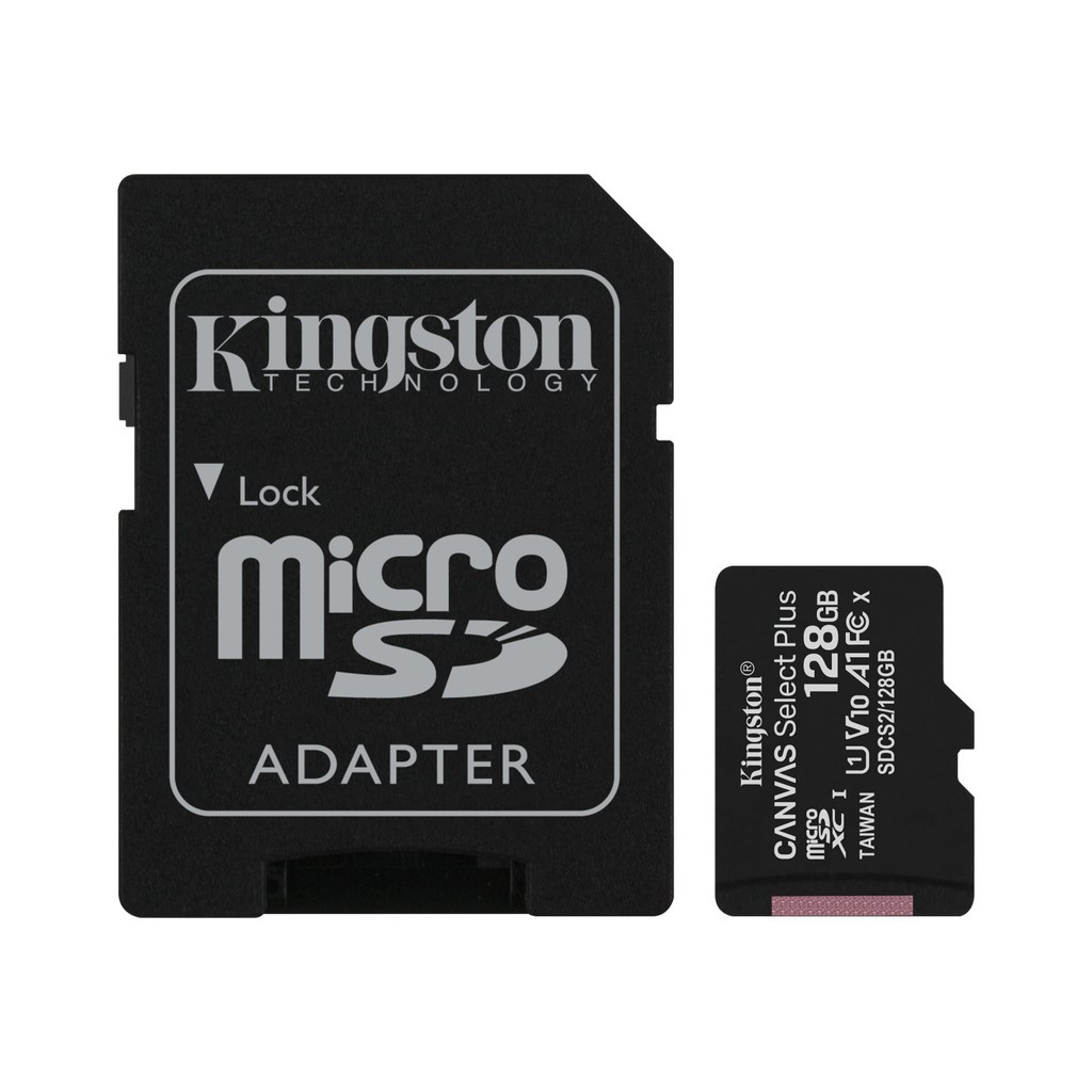 Thẻ nhớ microSD Kingston Canvas Select Plus tương thích Android A1 tốc độc tới 100MB/s 128Gb