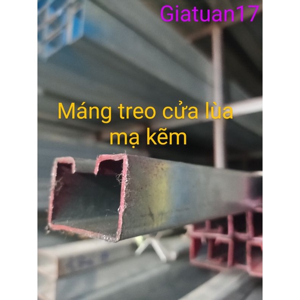 Máng treo cửa lùa mạ kẽm dài 2m