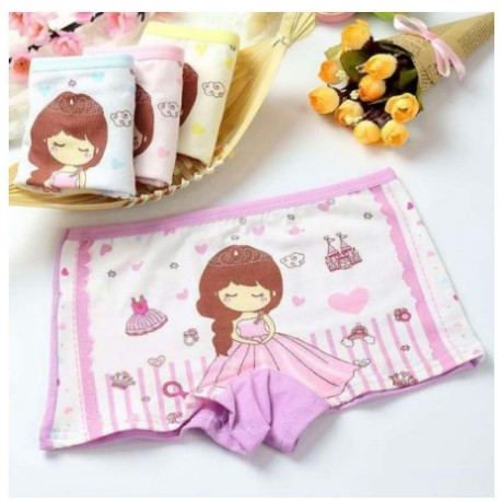 Set 4 quần chíp đùi cotton mềm mại cho bé gái