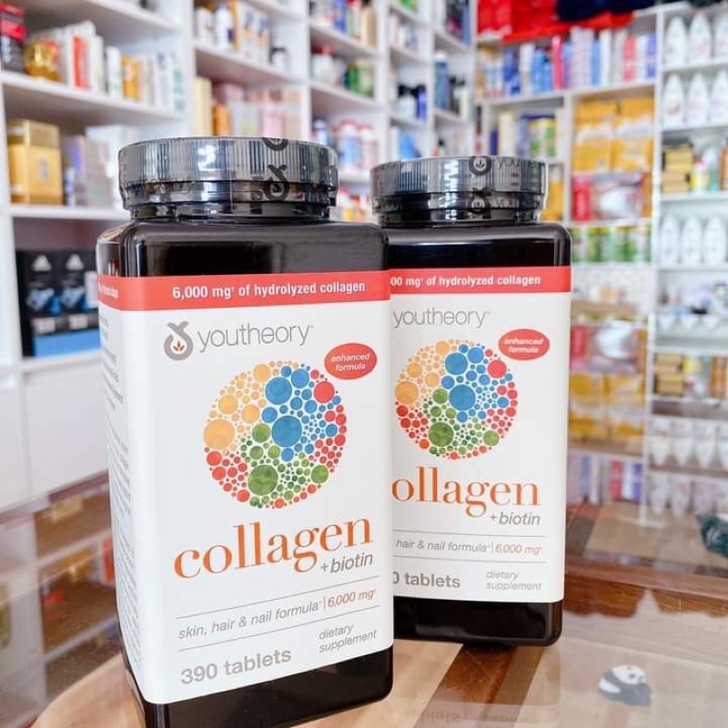Sản phẩm Collagen Biotin của Youtheory xuất xứ từ MỸ(390 viên)