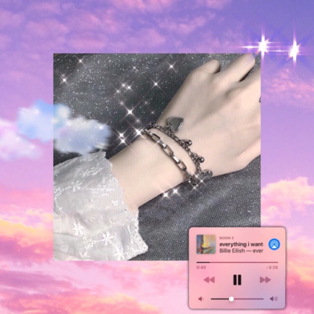 Bracelet Vòng tay mặt trái tim ulzzang cool ngầu