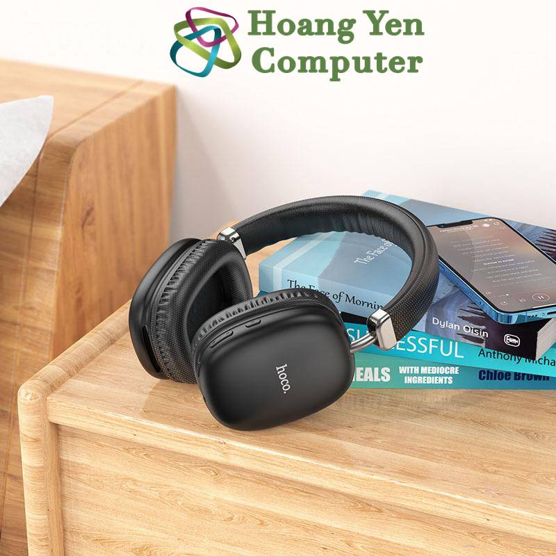 Tai Nghe Chụp Tai Hoco W35 - Pin Siêu Trâu 40h, Bluetooth V5.3, Kiểu Dáng Sang Trọng - BH 1 Năm - Hoangyencomputer