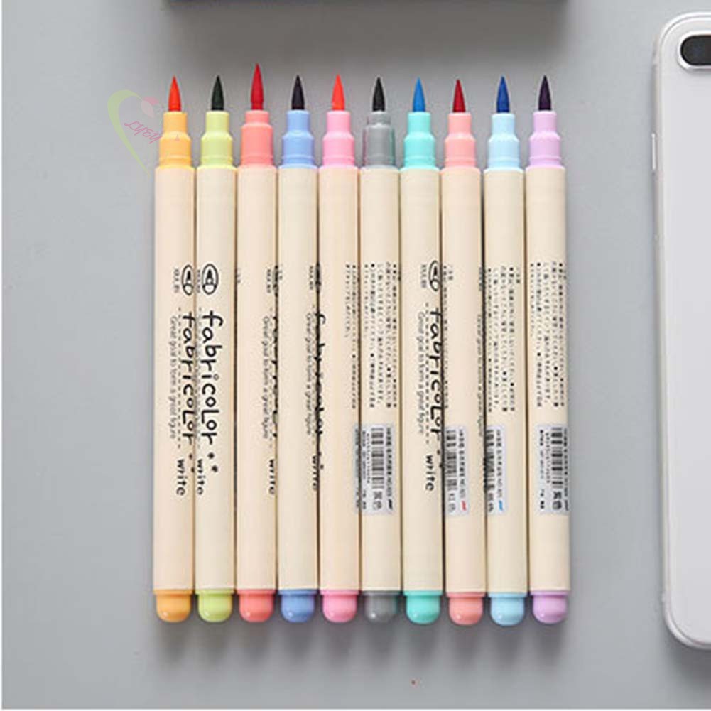 LE 10 Pcs Watercolor Brush Pens Set Marker Pens for Painting Drawing Coloring Stationery @VN