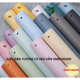 (có vân sần) cuộn 10m giấy dán tường VÂN SẦN có keo sẵn chống thấm nước