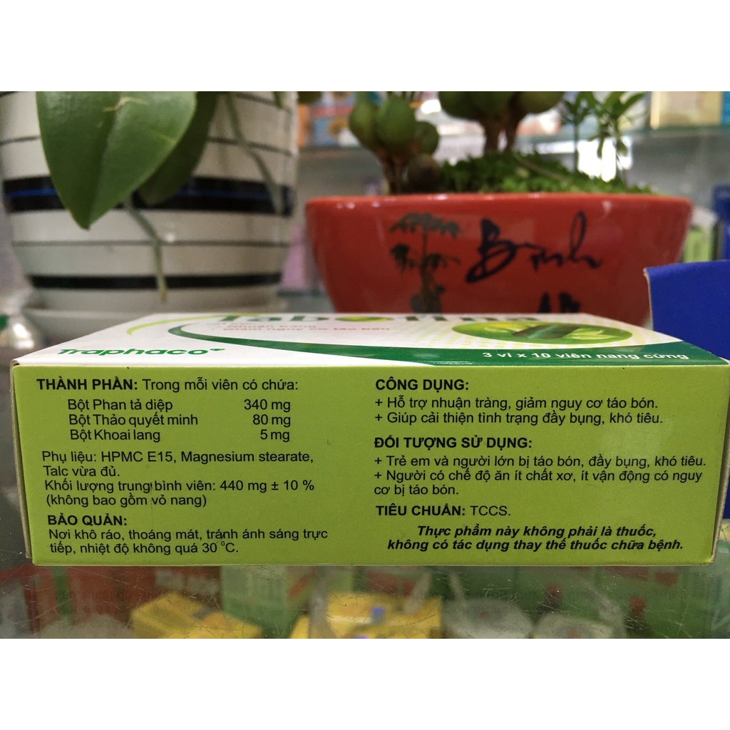 ✅ [Chính Hãng] Tabofina ( hộp 30 viên) hỗ trợ nhuận tràng giảm nguy cơ táo bón