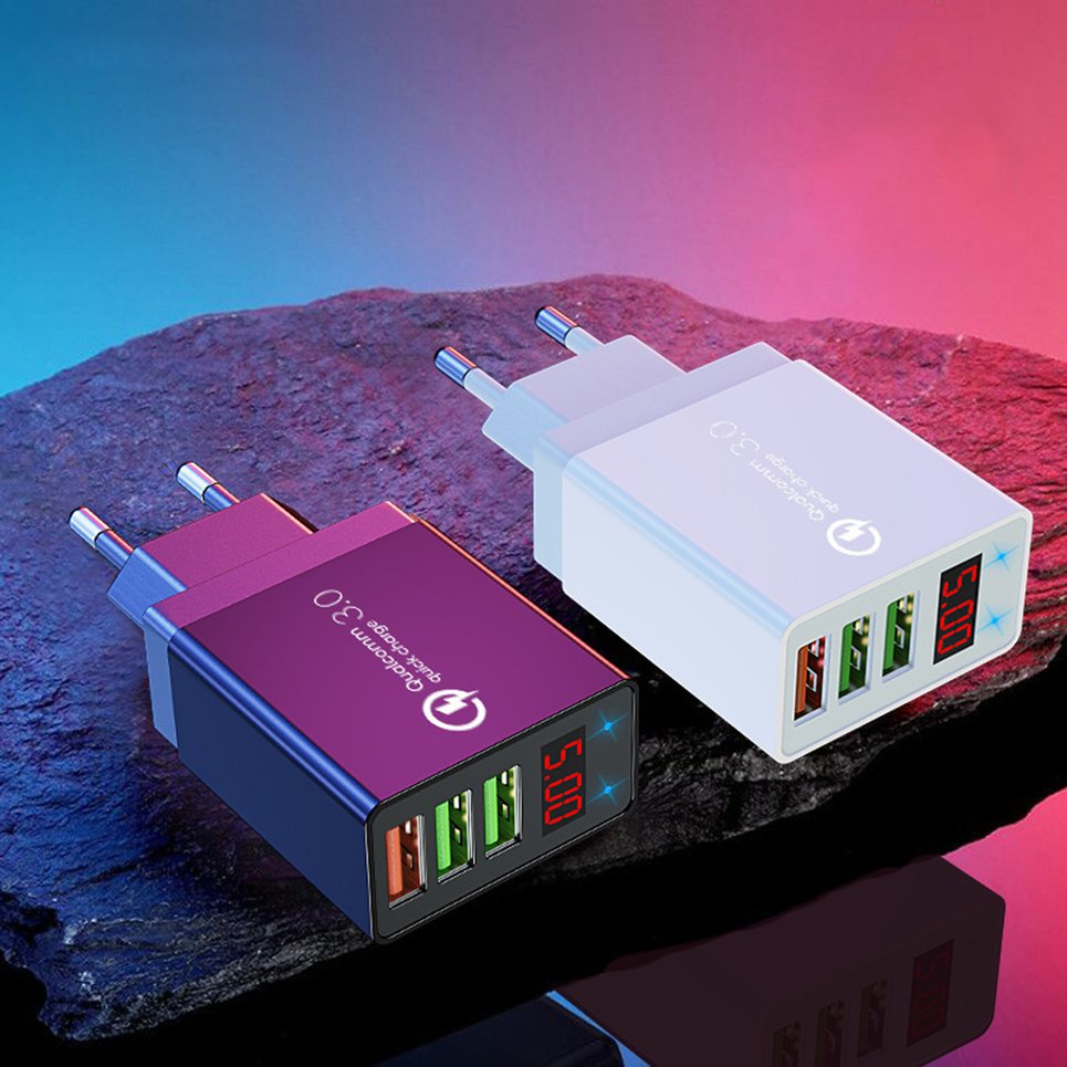 2.5 USB Digital Mobile Phone Charger Digital Display Fast Charging Wall Phone