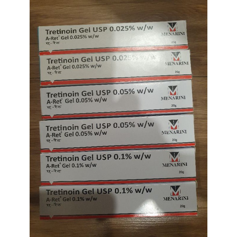 Aret Tretinoin Gel 3 nồng độ 0.025% 0.05% 0.1%