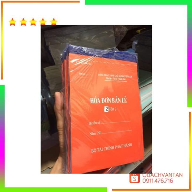 hoá đơn bán lẻ 2 liên
