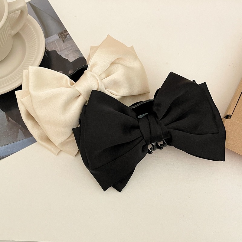 Kẹp Tóc Nơ Nhiều Lớp Màu Đen Xinh Xắn Thời Trang