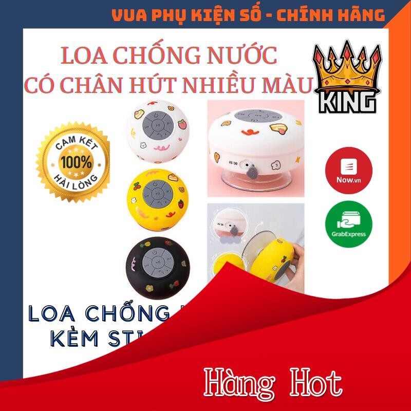 Loa chống nước mini có nút gắn kính ❤️ kèm nhiều hình dán dễ thương