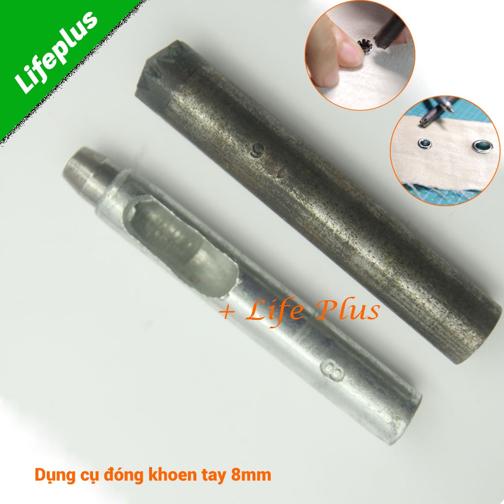 Bộ dụng cụ TÁN CHẺ đóng khoen ô rê, mắt cáo 8mm