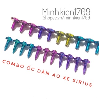 (GR5 XỊN) Combo full ốc Titan Salaya dàn áo xe Sirius