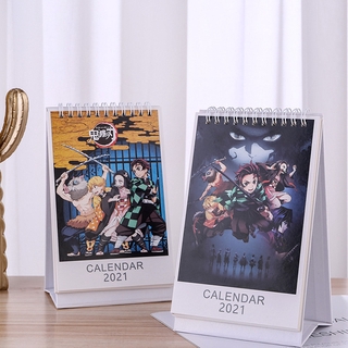 Lịch để bàn họa tiết hoạt hình Demon Slayer 2021 thanh gươm diệt quỷ