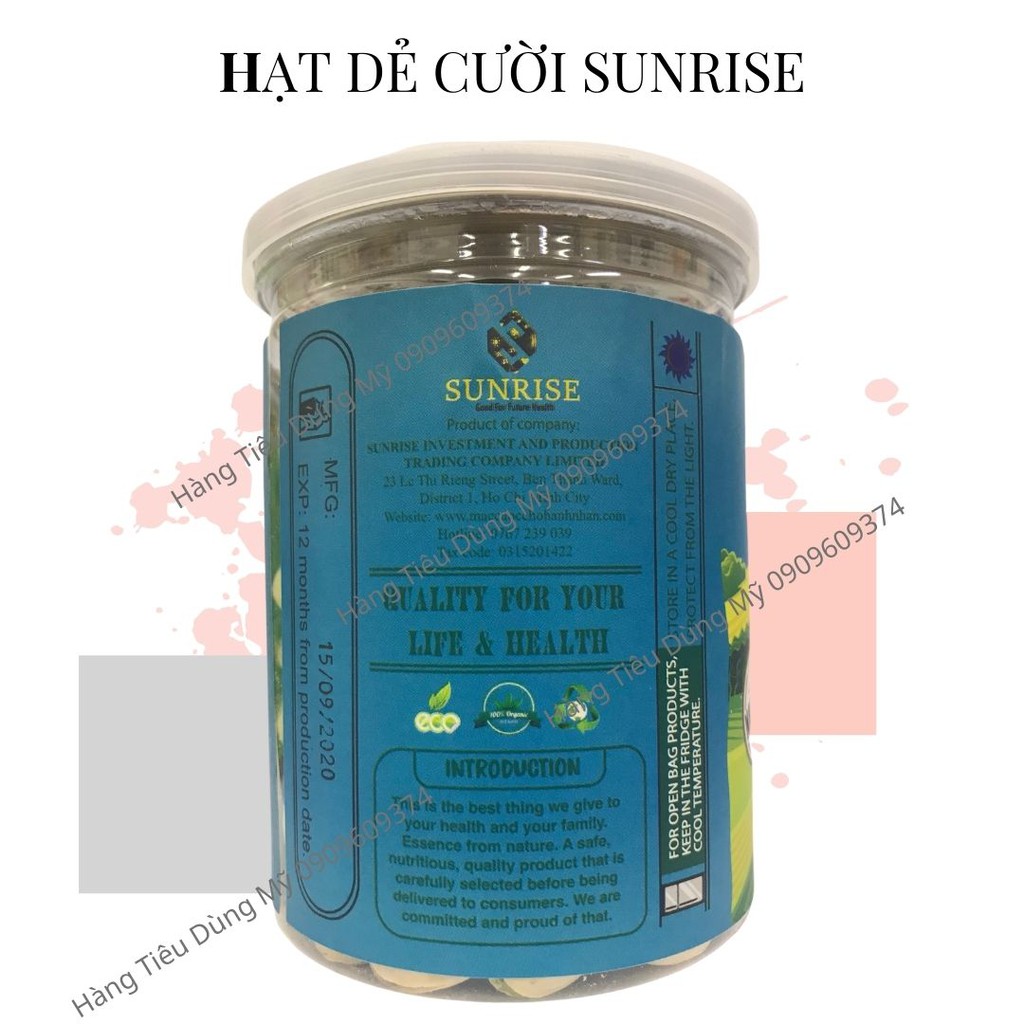 HẠT DẺ PISTACHINO SUNRISE 250G