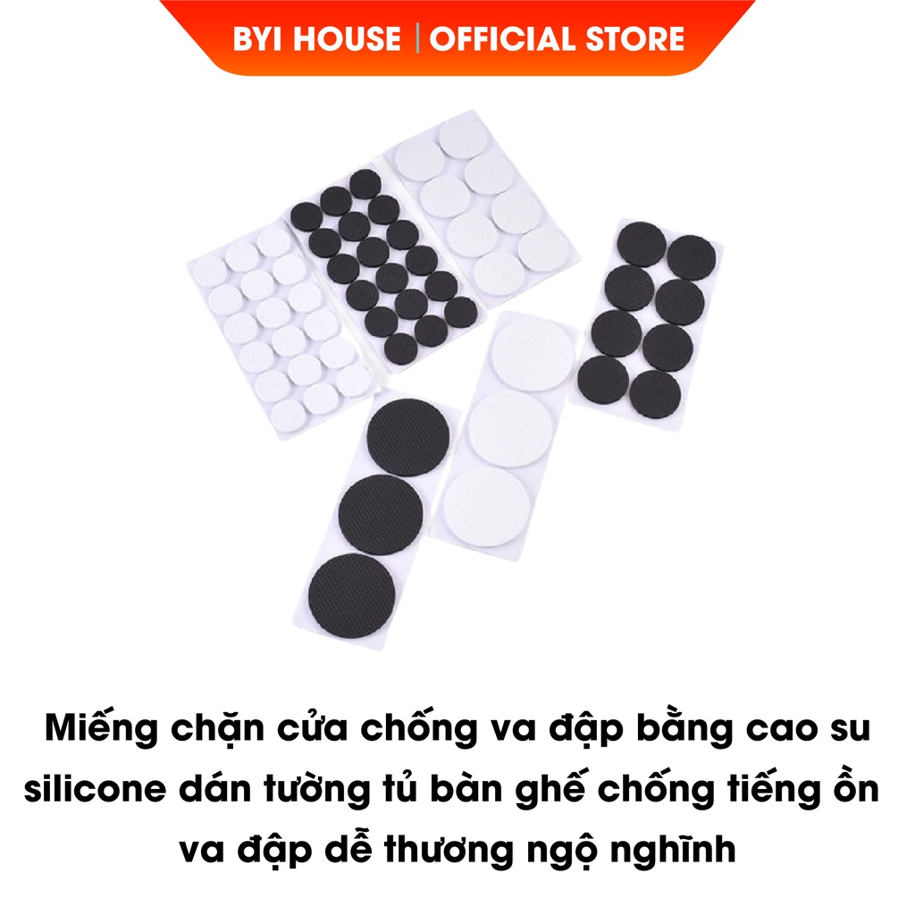 [Quà Tặng]Miếng Cao Su Lót Chân Bàn Ghế Chống Ồn Chống Xước Chống Trượt Nền Nhà Kiểu Vuông Tròn Tiện Dụng- BYI House