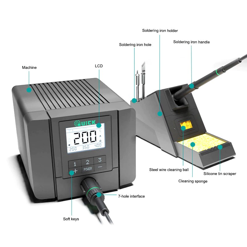 Máy hàn Quick Q8 chính hãng 2022 sử dụng mũi đầu bé C210