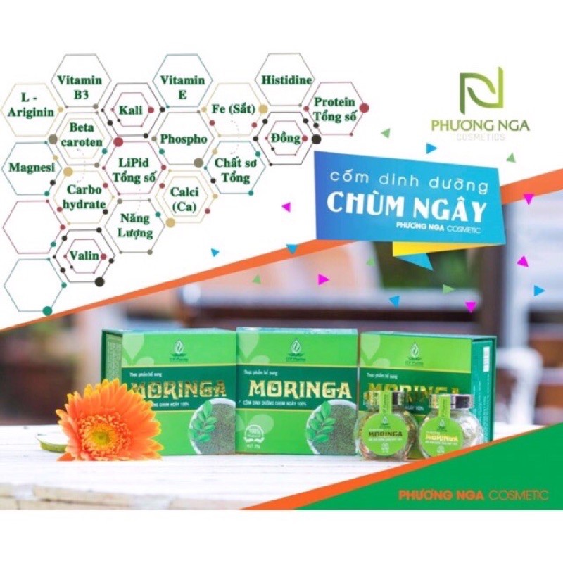 COMBO 5 HỘP CỐM DINH DƯỠNG CHÙM NGÂY 100% MORINGA 20G [SẢN PHẨM ĐẶC TRỊ TÁO BÓN - BIẾNG ĂN - TĂNG ĐỀ KHÁNG]