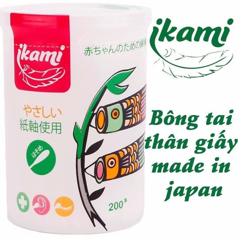 Tăm bông Ikami xanh/vàng