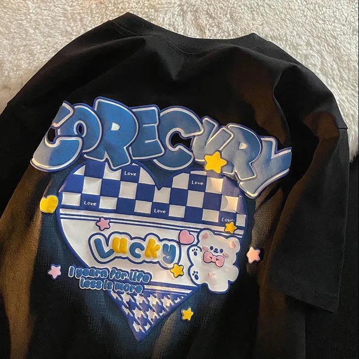 Áo Thun COZOK Ngắn Tay Dáng Rộng Thời Trang Cá Tính Dễ Phối Đồ