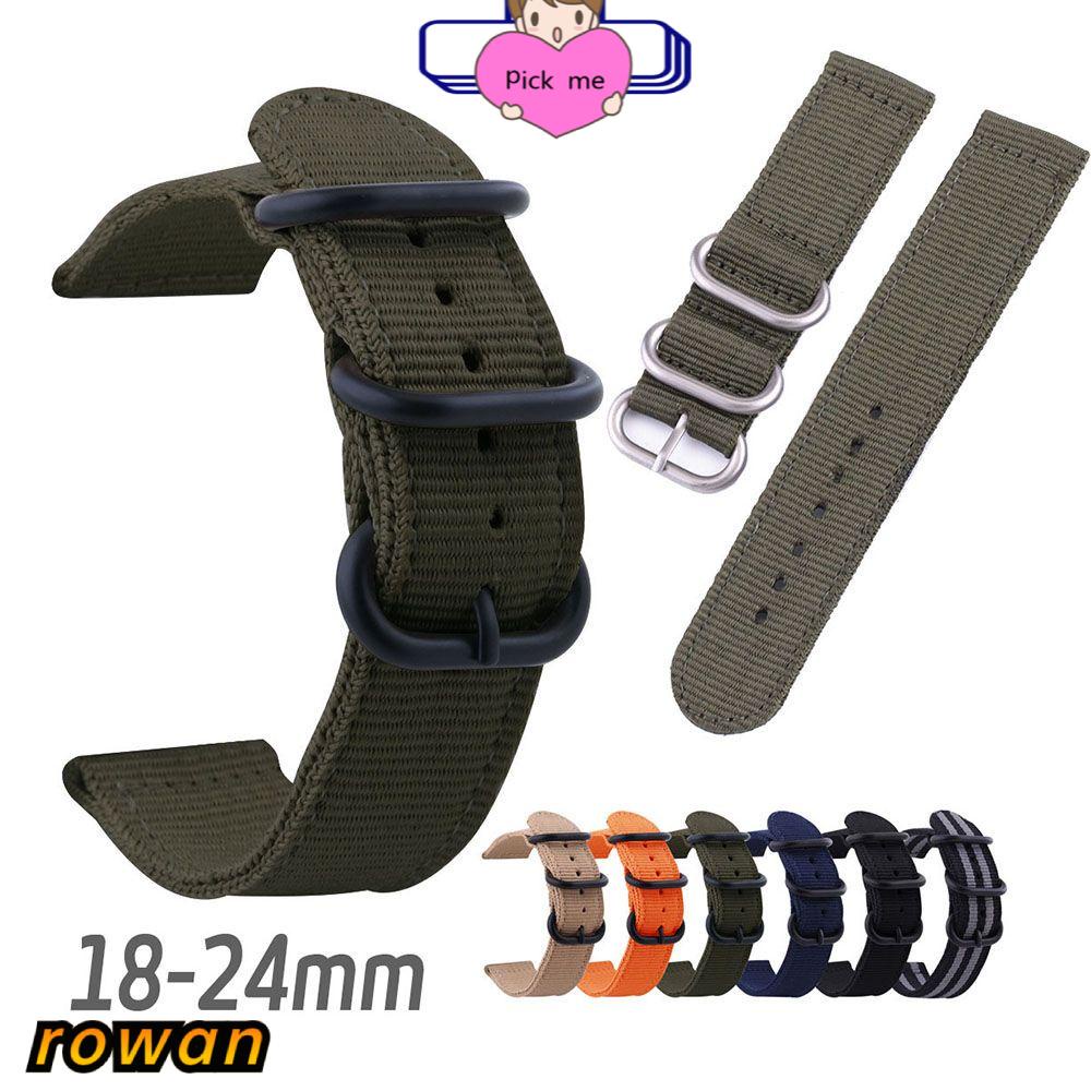 Dây đeo đồng hồ bằng nylon khóa kim loại 18mm 20mm 22mm thời trang cho nam và nữ