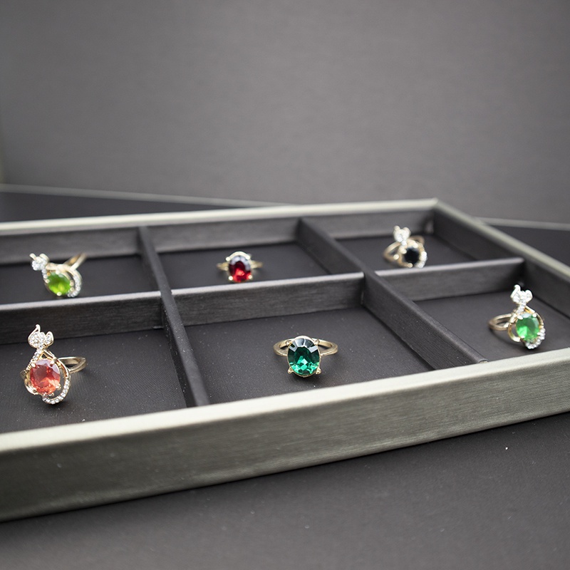 30pcs Nhẫn Đính Kim Cương Nhân Tạo Màu Xanh Dương/Hồng Thời Trang Cho Nữ