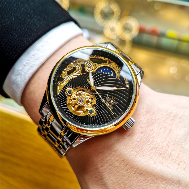 Đồng Hồ Cơ Nam Tự Động AUTOMATIC Chính Hãng SEWOR S22 TD4 Dây Thép Đúc Đặc Cao Cấp Thời Trang Sang Trọng Đẹp Giá Rẻ A1