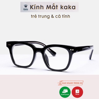 Gọng kính cận nam nữ mắt vuông chữ V phụ kiện thời trang kaka 01