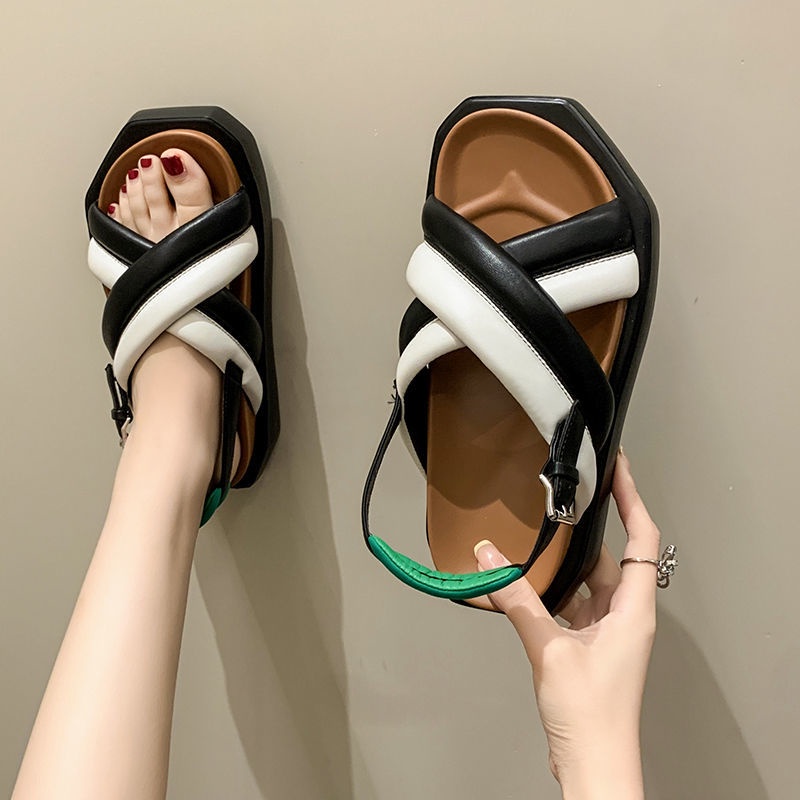 Sandal Đế Dày Thời Trang Mùa Hè Hàn Quốc Mới