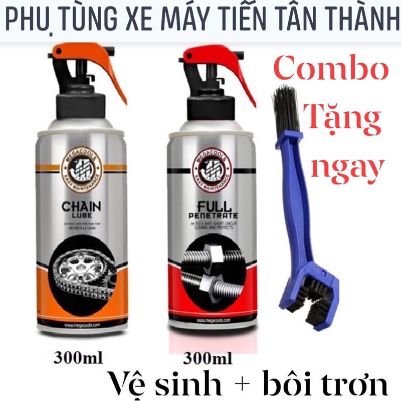 combo vệ sinh bão dưỡng bôi trơn tặng ngay bàn chải Megacools-dochoixemaynhapkhau