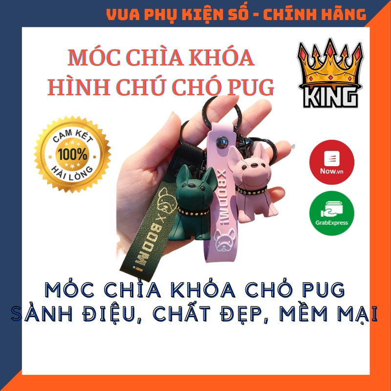 🐶 Móc khoá chó Pug 🐶 trang trí điện thoại, airpod, chìa khoá