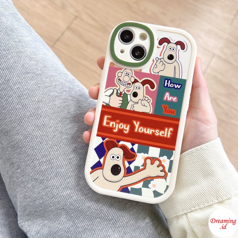 Ốp Điện Thoại Mềm Hình Chú Cún Mắt To Cho iphone 15 14 13 12 11 pro x xr xs max se 2020 6 6s 7 8 plus