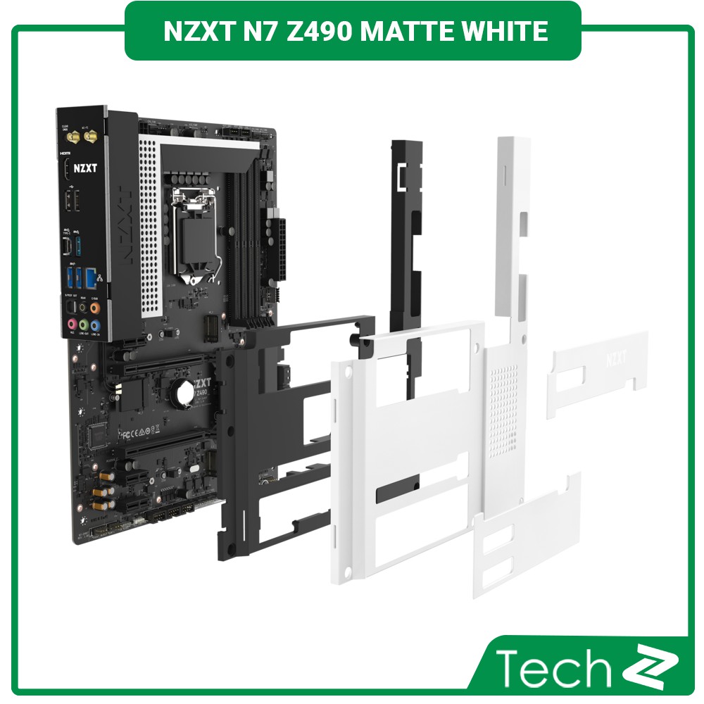 Mainboard NZXT N7 Z490 MATTE WHITE (Intel Z490, Socket 1200, ATX, 4 khe RAM DDR4) | BigBuy360 - bigbuy360.vn