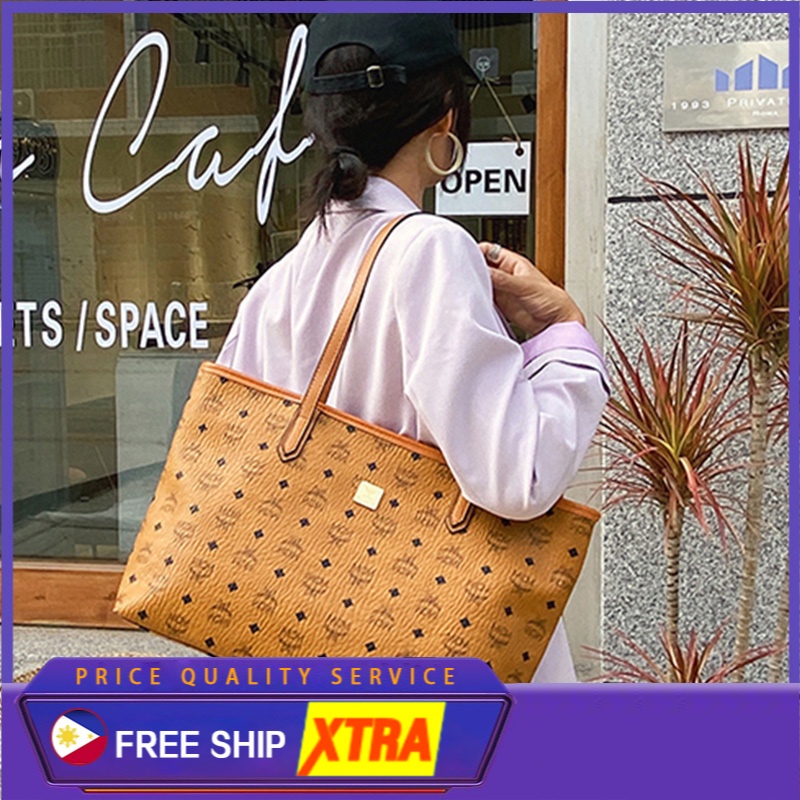 Túi Tote Phụ Nữ Mcms Túi đeo Vai Bằng Da Túi Xách Hàn Quốc Túi Mua Sắm đơn Giản Mới
