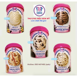 HCM [Voucher] 01 voucher đổi được 01 hũ kem 1000ml Baskin Robbins - Giao hàng tận nơi