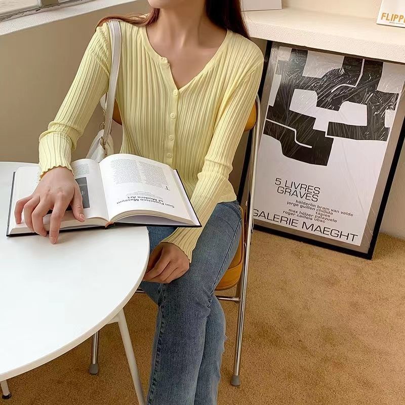 Áo Khoác Cardigan Dệt Kim Mỏng Dài Tay Chống Nắng JL-TX-363
