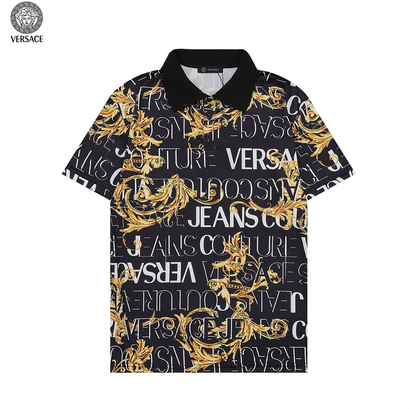 Áo Thun POLO Tay Ngắn In LOGO Versace Cá Tính