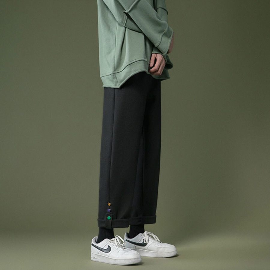 Quần Jogger nỉ da cá mặc đi học đi chơi đều đẹp, Quần thun họa tiết cúc Unisex