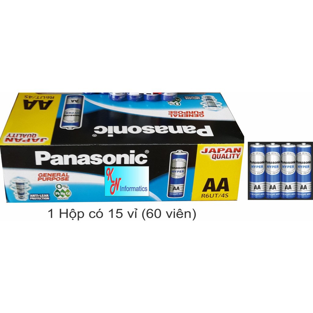 Hộp 60 Viên Pin AA Panasonic Xanh - Pin Panasonic Chính Hãng (AA)