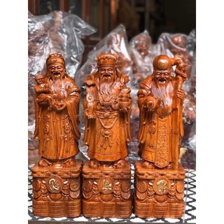 Tam đa phúc lộc thọ gỗ hương