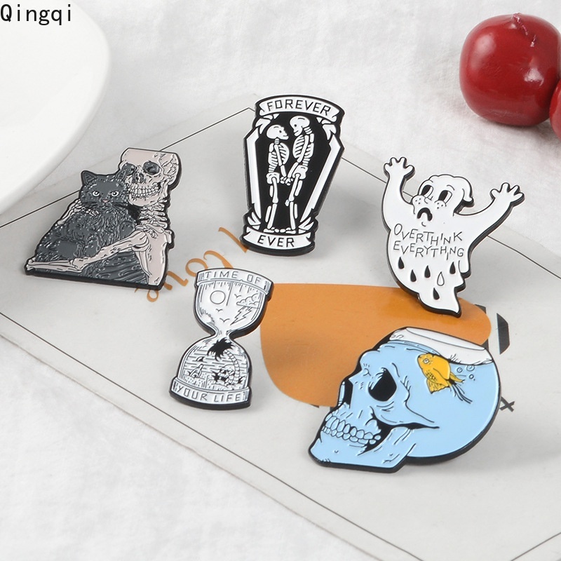 Phụ kiện cài áo MISS ZOE hình đầu lâu thời trang cá tính