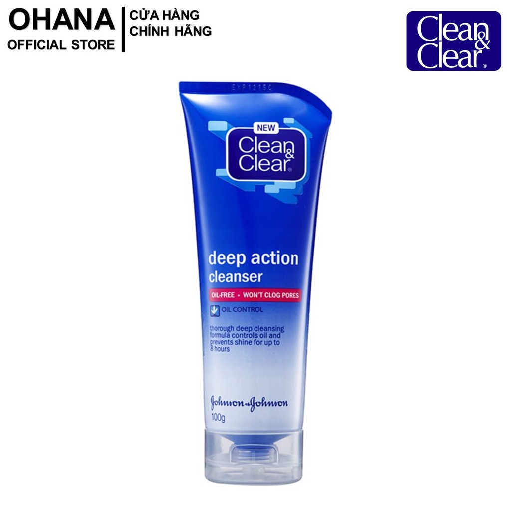 Sữa Rửa Mặt Kiểm Soát Nhờn, Làm Sạch Sâu Clean & Clear Deep Action Oil Control Cleanser 100g