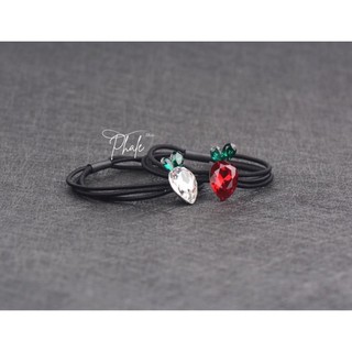 Cột Tóc Pha Lê Trái Dâu Cao Cấp