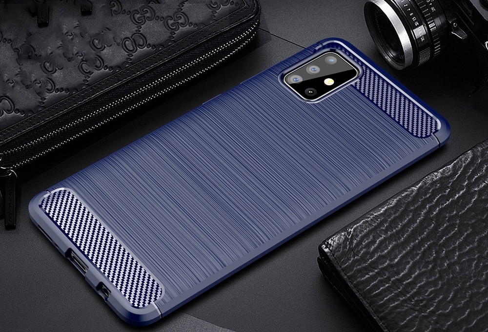 Ốp điện thoại họa tiết sợi carbon cho Samsung Galaxy A02s A03s A12 A22 A32 A52 A72 A01 A11 A21S A31 A51 A71 M31 M51